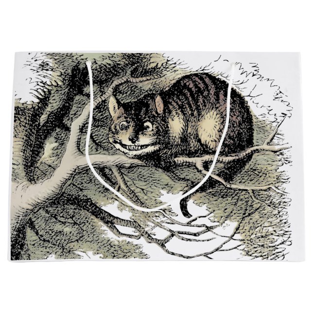 Grand Sac Cadeau Cheshire Chat Alice Wonderland Classic (Devant)