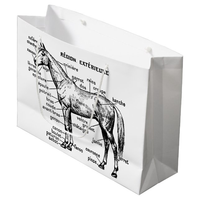 Grand Sac Cadeau Cheval (Devant Angle)