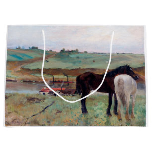 Grand Sac Cadeau Cheval dans un pré, Edgar Degas