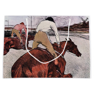 Grand Sac Cadeau Cheval de Jockey et de Course, Lautrec