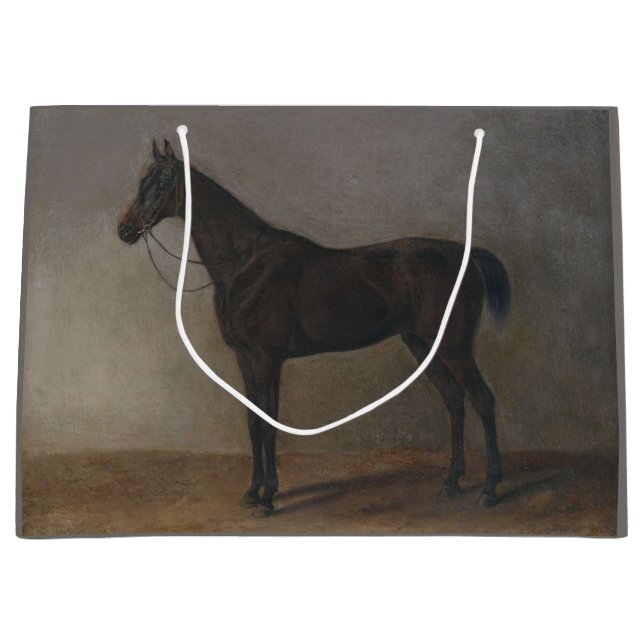Grand Sac Cadeau Cheval de la baie de Gelding (par Albrecht Adam) (Devant)