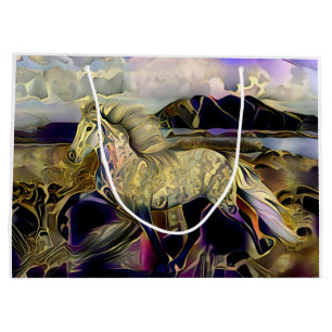 Grand Sac Cadeau Cheval islandais Art Déco
