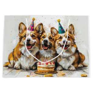 Grand Sac Cadeau Chiens de Corgi gallois Pembroke
