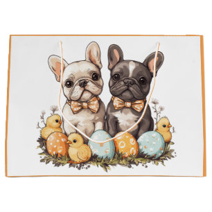 Grand Sac Cadeau Chiens de Pâques