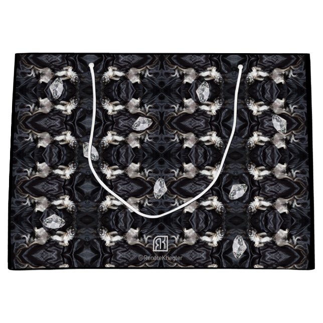 Grand Sac Cadeau Chihuahua et diamants (Devant)