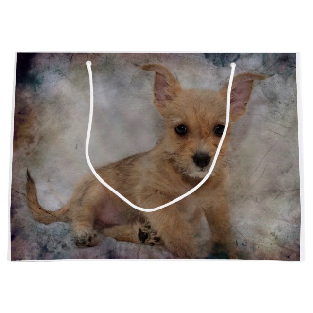 Grand Sac Cadeau Chihuahua/Yorkie Puppy (Devant)