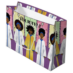 Grand Sac Cadeau Chorale de Noël afro-américaine