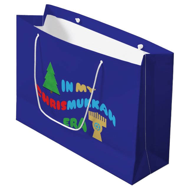 Grand Sac Cadeau Chrismukkah Gift Bags (Devant Angle)