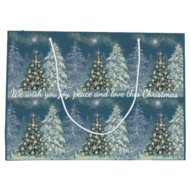 Grand Sac Cadeau Christmas Gift Bag Winter Wonderland  (Dos)