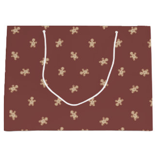 Grand Sac Cadeau Christmas Gingerbread Boy