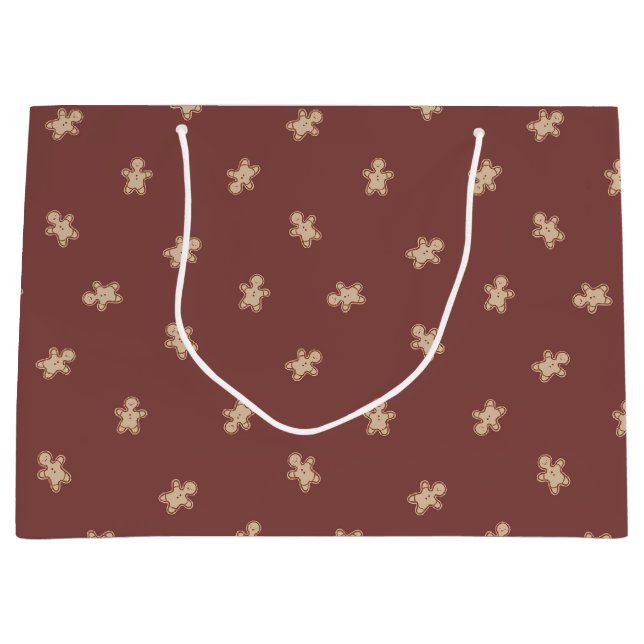 Grand Sac Cadeau Christmas Gingerbread Boy (Devant)