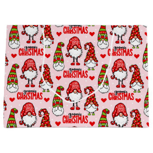 Grand Sac Cadeau Christmas Gnomes