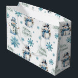Grand Sac Cadeau Christmas Snowman<br><div class="desc">Sac cadeau de Noël Snowman</div>