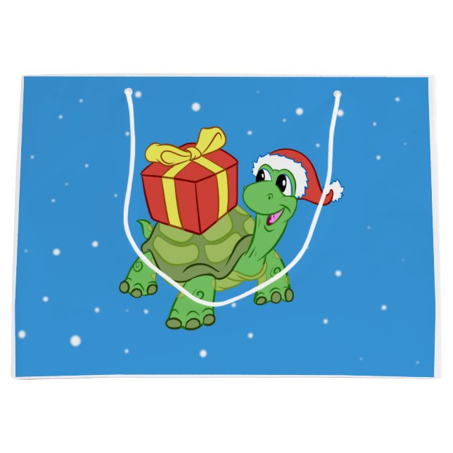 Grand Sac Cadeau Christmas turtle with the venin (Devant)