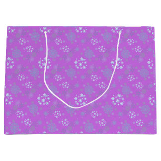 Grand Sac Cadeau Christmas Winter Hanukkah Snowflake design