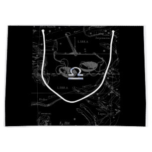 Grand Sac Cadeau Chrome Style Libra Zodiac Connexion Hevelius