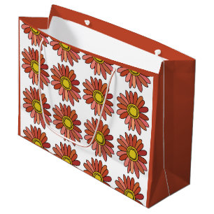 Grand Sac Cadeau Chrysanthème Fleur Florale Chrysanthème