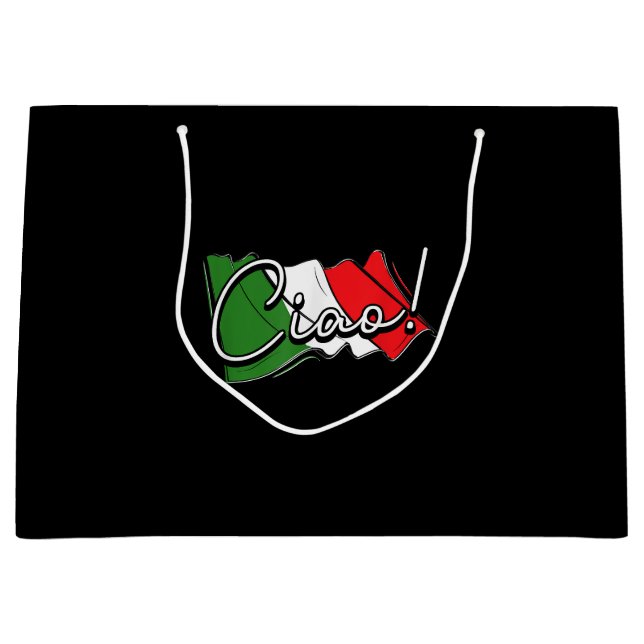 Grand Sac Cadeau Ciao ! - Scooter Venise italien et européen et La (Devant)