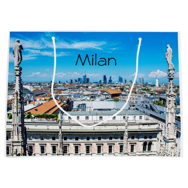 Grand Sac Cadeau Ciel de Milan (Devant)