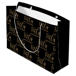 Grand Sac Cadeau Cinquante ans et Fabuleux Anniversaire
