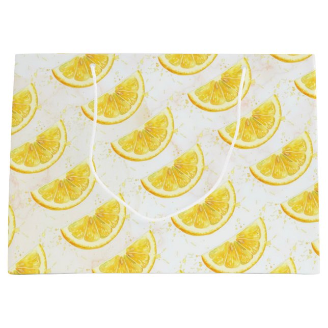 Grand Sac Cadeau Citron (Devant)