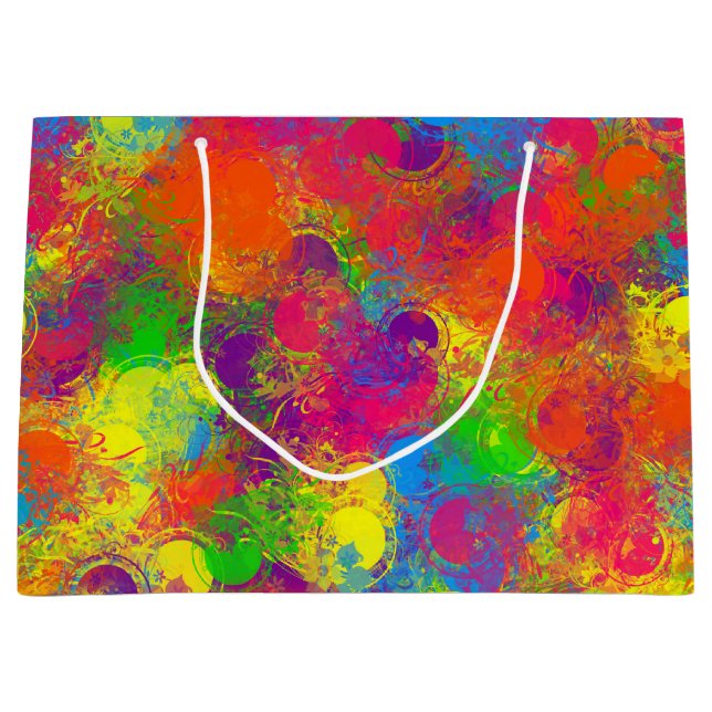 Grand Sac Cadeau CKC Paint Can Florals CADEAU L (Devant)