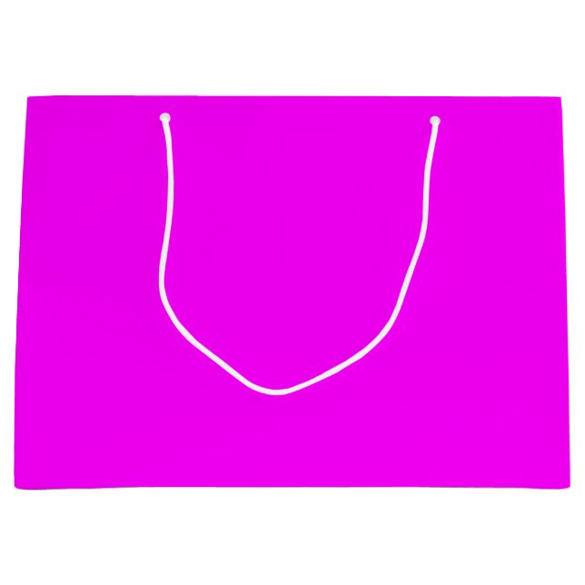 Grand Sac Cadeau Clair rose néon (Devant)