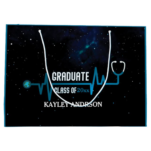 Grand Sac Cadeau Classe Personnalisée De 2023 Future Infirmière (Dos)