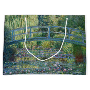 Grand Sac Cadeau Claude Monet - Bassin aux Nymphéas, Harmonie Verte