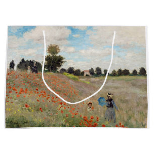 Grand Sac Cadeau Claude Monet - Champ de pavot