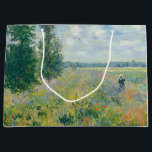 Grand Sac Cadeau Claude Monet - Champs de pavot près d'Argenteuil (<br><div class="desc">Champs de pavot près d'Argenteuil - Claude Monet,  Huile sur toile,  1875</div>