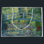 Grand Sac Cadeau Claude Monet - Eau Lily étang, Harmonie verte<br><div class="desc">Etang Lily,  Harmonie Verte / Le Bassin aux Nympheas,  Harmonie Verte par Claude Monet en 1899</div>