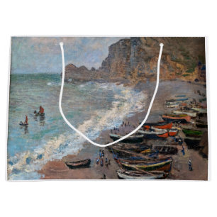 Grand Sac Cadeau Claude Monet - La plage d'Etretat