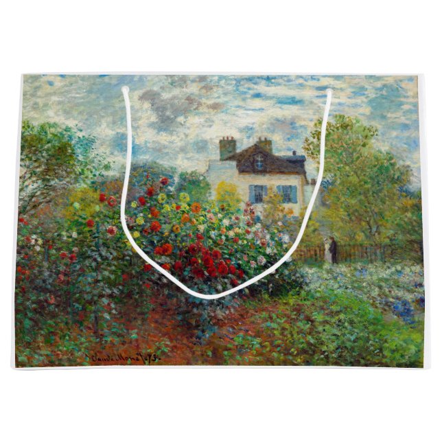 Grand Sac Cadeau Claude Monet - Le Jardin de l'Artiste à Argenteuil (Devant)