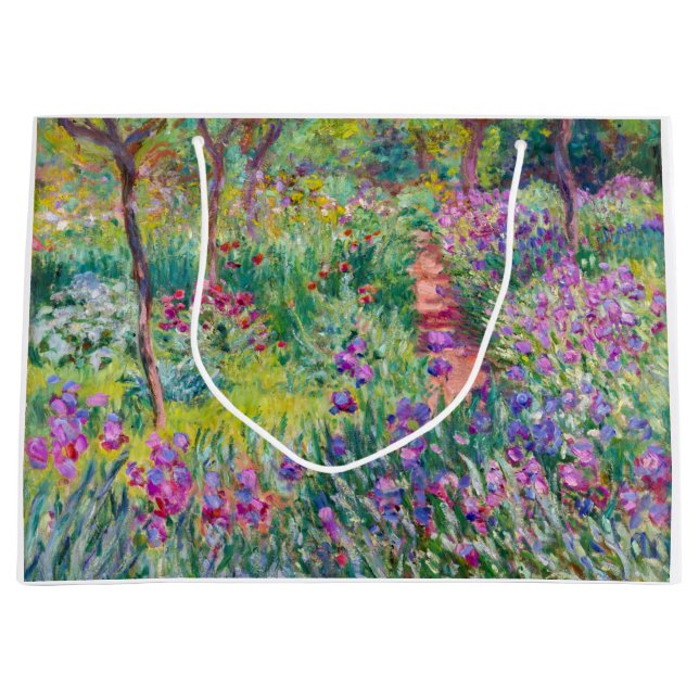 Grand Sac Cadeau Claude Monet - Le jardin d'Iris à Giverny (Devant)