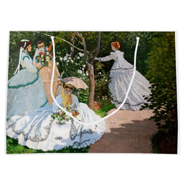 Grand Sac Cadeau Claude Monet - Les femmes dans le jardin (Devant)
