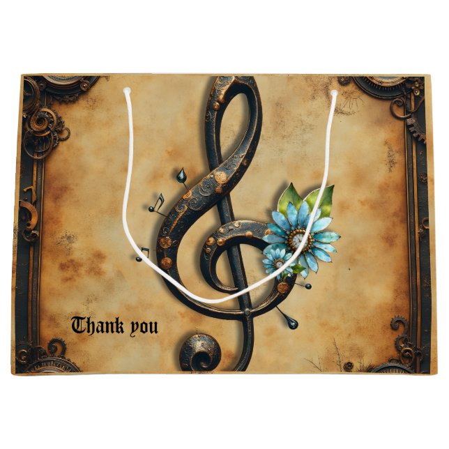 Grand Sac Cadeau Clef mécanique  (Devant)