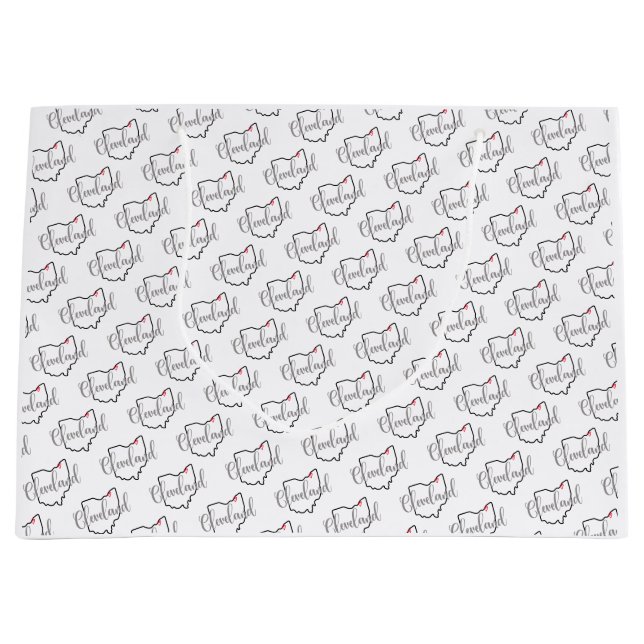 Grand Sac Cadeau Cleveland Ohio Love (Devant)