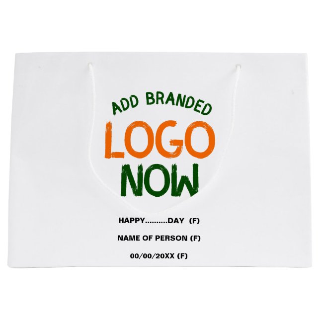 GRAND SAC CADEAU CLIENT SIMPLE CONTEMPORAIN PROPRE BLANC MODE (Devant)