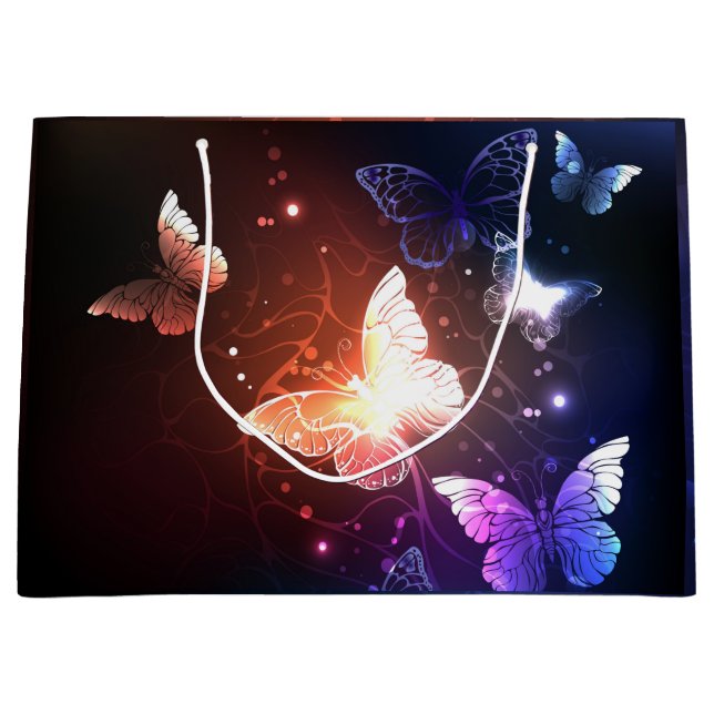 Grand Sac Cadeau Clowing Night Butterflies (Devant)