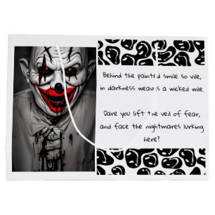 Grand Sac Cadeau Clown souriant et citation