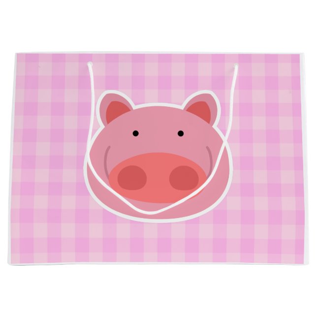 Grand Sac Cadeau  Cochon (Devant)