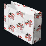 Grand Sac Cadeau Cochon Avec Snowman En Hiver Pour Noël Gros Gif<br><div class="desc">Pig with a snowman en hiver pour Christmas - a snowman for winter and Christmas. A winter greeting in the cold season for the holidays. Christmas pique with snowman.</div>