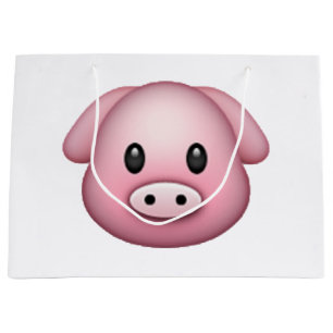 Grand Sac Cadeau Cochon - Emoji