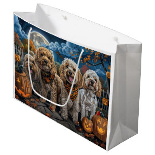 Grand Sac Cadeau Cockapoo Halloween Éffrayant