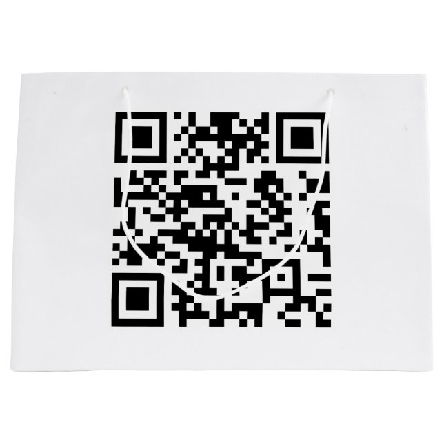 Grand Sac Cadeau Code QR créé instantanément (en entrant votre URL) (Devant)