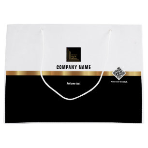 Grand Sac Cadeau Code QR de cadeau pour employé client professionne