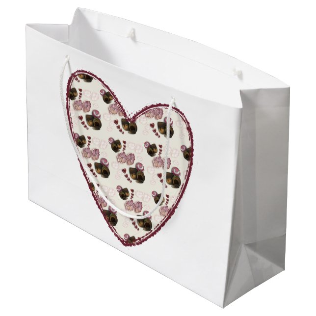 Grand Sac Cadeau Cœur de Truffe (Dos Angle)
