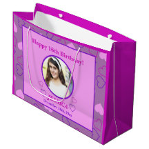 Coeurs mignons rose violet 16e anniversaire Photo 