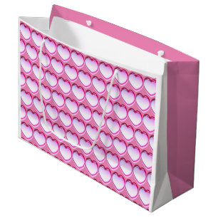 Grand Sac Cadeau Cœurs roses amusants -